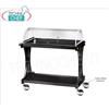 Carrello per dolci, formaggi e antipasti in legno color CARBON, completo di cupola semicircolare aperta sui 2 lati, dim.mm.860x550x1100h