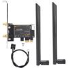 Sxhlseller Scheda WiFi PCIE per scheda WiFi AX200 5G Dual Band Bluetooth 5.1 Scheda wireless PCIE con antenna per 10 64 bit/per desktop PC Linux