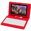G-Anica Tablet PC 7 Pollici,Computer portatile Quad Core Con Tastiera e Penna, Tableta memoria RAM da 512MB + 8GB,Fotocamera integrata Dual Camera,WIFI,Bluetooth (Rosso)