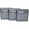 vhbw 3 x batterie VHBW 950mAh compatibile con fotocamera Samsung Digimax L55W, L85, Epson PC L-500V, Sigma DP1, DP1s, DP1x, DP2, DP2s, DP2x