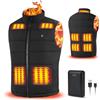 Faxpot Gilet riscaldato uomo e donna con Power Bank, giacca riscaldata senza maniche con 3 livelli di temperatura, scaldacorpo riscaldato lavabile per attività all'aperto, 805-S