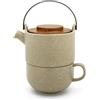 Bredemeijer - Tè per una persona Umea - 0,5 litri - Grigio argilla - Terracotta