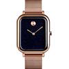 TONSHEN Orologio Fashion Uomo Piazza Acciaio Inossidabile Analogico Quarzo Orologi da Polso Quadrante a Stella (Oro)