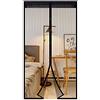 EXTSUD Zanzariera Magnetica per Porte 110x220cm Chiusura Automatica Tendina Anti Zanzare Mosche Insetti Tenda per Porte Finestre Balcone Soggiorno Mantiene Stanza Traspirante Senza Zanzare, Nero