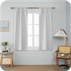 GIRASOLE HOME Coppia Tende Barbados Termiche Totalmente Oscuranti 2 Pannelli da 70x150cm con Tasca, Bianco Fumo