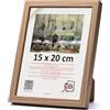 3-B Cornice portafoto MEGA - marrone (rovere a grana di legno visivamente densa) - 15x20 cm - cornice in legno con vetro acrilico
