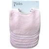 SHINNINGSTAR Bavaglini assorbenti a doppio strato, per bebè, in cotone (7 pezzi) (pink-waterproof)