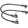 AAOTOKK USB C a USB C 3.1 Gen 2 Cavo Angolo Retto (3A) Ricarica Rapida USB 3.1 Tipo C Maschio a Maschio Prolunga Cavo Compatibile per Google Pixel 4 3 XL,Samsung Galaxy Note 10 S20(0,3 M/2Pezzi)