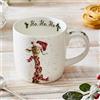 Wrendale Designs - Tazza Natale 'Ho, Ho, Ho' in Porcellana e Ceramica, Capacità 0,3 L
