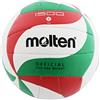 Molten V5M1500, Pallone Da Pallavolo Unisex Adulto, Bianco/Rosso/Verde/Nero, 5