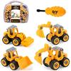 JoyGrow Set di Costruzione Giocattolo Auto Camion Escavatore con Cacciavite, Veicoli da Costruzione, Giocattolo DIY Educativo, Regalo per Bambini Ragazzi e Ragazze dai 3 4 5 6 Anni