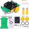 PEMENOL Kit per auto radiocomandato, per principianti fai da te 2 WD Smart Robot Car Kit di costruzione elettronico e fai da te Impara a saldare