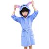 Dolamen Accappatoio Bambini Ragazza Ragazzo cappuccio Kigurumi Pile di corallo Pigiama Accappatoio damigella d'onore da notte (120 misura per altezza 110-120 cm (43 -47), Stitch)