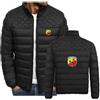 SIDHU Giacche da uomo per ABARTH Cappotto invernale leggero e isolante in cotone ripiegabile con zip intera Capispalla corto imbottito caldo per uomo,Black-L