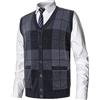 MeiLayM Maglione Gilet da Uomo Cardigan con Scollo a V, con Bottone Cardigan Slim Fit Casual Elegante Corpetto Maglia Cardigan