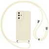 Vauki Cover per Huawei P30 Pro con Cordino, Silicone Custodia con Laccio Collana Tracolla, Antiurto Ultra-Sottile Protettiva Cellulare Case per Huawei P30 Pro, Bianco