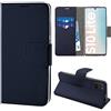 N NEWTOP Cover Compatibile per Samsung Galaxy S10 Lite, HQ Lateral Custodia Libro Flip Chiusura Magnetica Portafoglio Simil Pelle Stand (Blu)
