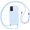 Vauki Cover per Cordino con Collana per Xiaomi Redmi Note 11 Pro 6.67, Custodia Silicone Morbido con Corda, Case Tracolla Antiurto con Necklace Regolabile per Redmi Note 11 Pro, Viola
