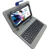 Mediacom M-CASEK7B Custodia Protettiva Universale con Tastiera Qwerty USB incorporata per Tablet 7, Blu