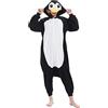 LATH.PIN Pigiama tuta per adulti, unisex, con animale, onesia, cosplay, Halloween, carnevale, costume da donna, costume da animale, inverno, Nero/3, L