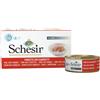 Schesir Gatto in Gelatina Confezione da 6 x 50g Gusto Tonnetto e Gamberetti