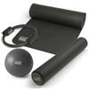 Sissel KIT PILATES CASA n°1 ANTRACITE: Circle, Soft Ball, Rullo e Materassino