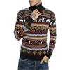 RED BRIDGE Maglione da Uomo Stile Norvegese Pullover con Collo Alto in Cotone Slim Fit Blu XXL