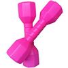 Kisbeibi Set di 2 manubri per bambini, attrezzatura per il fitness, ideale come regalo per bambini, pesi per mani, pilates, esercizi in casa, palestra, fitness, manubri per allenamento di forza (rosa)