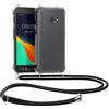kwmobile Custodia Compatibile con Samsung Galaxy Xcover 4 / 4S Cover - Back Case in Silicone TPU - Protezione Smartphone con Cordino - trasparente
