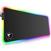 IDOR STORE Tappetino Mouse Gaming, RGB Grande Mouse Pad con Effetti Luce XXL 800 * 300 * 4mm Superficie Liscio, Base in Gomma Antiscivolo Tappetino per mouse per Computer PC e Laptop