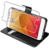ebestStar - Cover Compatibile con ASUS Zenfone 4 Selfie PRO ZD552KL Custodia Portafoglio Pelle PU Protezione Libro Flip, Nero + Pellicola Vetro Temperato [Apparecchio: 154 x 74.8 x 6.9mm, 5.5'']