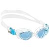 Cressi Crab Goggles Occhialini da Noto per Bambini da 2 a 7 Anni, Trasparente/Trasparente/Lenti Azzurre