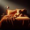 Comfort Collections - Set copripiumino effetto orsacchiotto in pile super morbido e caldo, con federe, Superking 260 x 220 cm, colore: mandarino