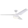 Westinghouse Lighting 72264 - Ventilatore da soffitto LED contemporaneo Madeline con luce e telecomando, 142 cm, finitura bianca, vetro opalino smerigliato