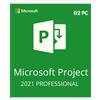 Microsoft PROJECT 2021 PROFESSIONAL ACTIVATION KEY - ( 02 PC) - Licenza A Vita