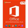 Microsoft Office 2019 Pro Plus 5 PC - Windows - Licenza A Vita