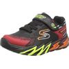 Skechers Flex-glow Bolt, Scarpe sportive Bambini e ragazzi, Black Synthetic Textile Red Orange Ye, 33 EU