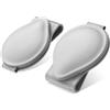 MoKo Porta Occhiali, 2 Pezzi Supporto Occhiali da Sole Auto in Pelle PU con Chiusura Magnetica, Accessori Occhiali, Supporto Occhiali da Auto Universale per Occhiali da Sole Lettura - Grigio
