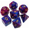 CREEBUY, Set di dadi poliedrici viola e blu per Dungeon e Dragons, D&D, dadi per giochi di ruolo, Set di dadi con D20 D12 D10 D9 D8 D6 D4