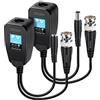 VIMVIP HD-CVI/TVI/AHD Passivo Video Balun con Connettore di Alimentazione e Trasmettitore di Dati RJ45 CAT5 1 Paio