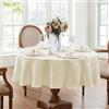 Elrene - Tovaglia damascata, Poliestere, avorio, 70 Inches Round