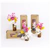Kunstharz.Art - Regalo per la festa della mamma - Mini bouquet di fiori secchi in rosa, bianco e viola con confezione regalo (3 pezzi) - Mini bouquet con fiori secchi (variante E)