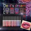 RoseFlower 12 Pezzi Set Rossetti Liquidi Opaco Halloween, Rossetto Matte Impermeabile Antiaderente a Lunga Durata, Lucidalabbra Liquido Vellutato Durevole, Trucco Confezione Regalo, per Donna Ragazze