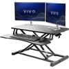 Vivo Regolabile in Altezza in Piedi scrivania sedersi a Stare Molla a Gas Riser convertitore 32 Workstation da Tavolo di Larghezza Adatta Doppio Monitor (desk-v000k)