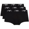 Emporio Armani Underwear 3-Pack Boxer Essential Monogram, Boxer, Uomo, Nero, S