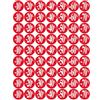 Affichesstore 30251 - Set di 315 adesivi, 5 fogli da 63 etichette adesive rotonde, 25 mm, 10% 20% 30% 40% 50% 60% 70%