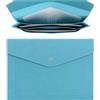 Wason Porta documenti A4 Espandibile Custodia per Buste in Pelle PU-Tasche di Grandi Dimensioni per Fatture Cartacee Cancelleria Tablet e PC Lavoro Studio Viaggi (Ciano)