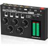 Douk Audio MX5 - Mixer audio mono/stereo a 4 canali ultra silenzioso, a LED