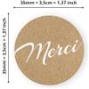 Avery - 140 etichette adesive rotonde - 35 mm - Carta riciclata - Effetto Kraft - 4 fogli A4 di adesivi ringraziamenti per matrimoni, artigianato e feste