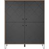 trendteam smart living - Montez - Highboard - Rovere Kraft Gold/Grafite - Credenza con 8 scomparti e 4 ripiani - (L x A x P) 123 x 136 x 40 cm - moderni piedini in metallo - antigraffio